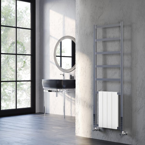 Kartell Timmins Towel Radiator - 1400mm X 475mm - White