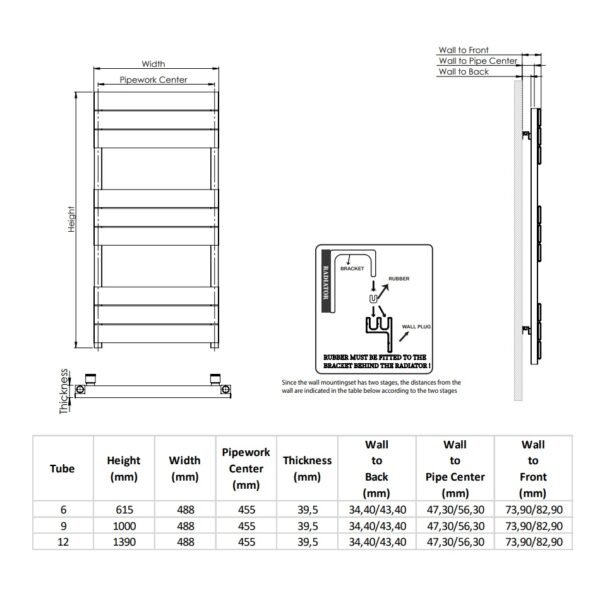 Kartell Maple Straight Vertical Designer Heated Towel Rail - White - Image 3