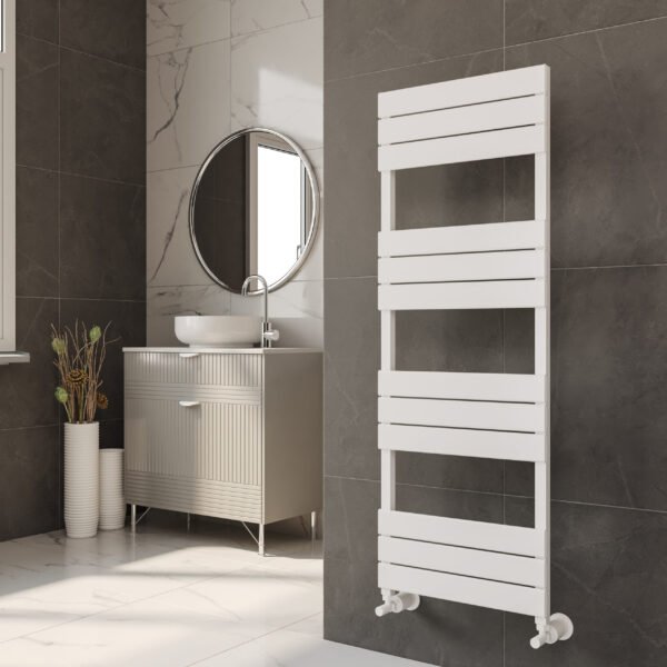 Kartell Maple Straight Vertical Designer Heated Towel Rail - White