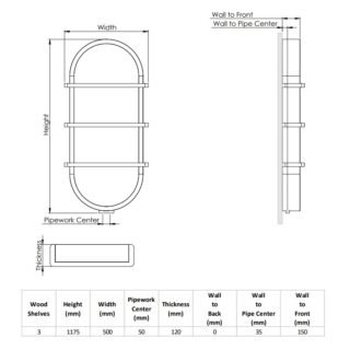 Kartell Vaughan Vertical Designer Heated Towel Rail - 1175mm X 500mm - Black - Image 3