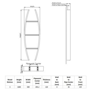 Kartell Winnipeg Designer Radiator - 1600mm X 500mm - White - Image 3
