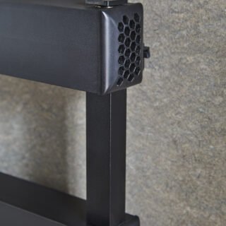 Kartell Banff Straight Vertical Designer Heated Towel Rail - Black - Image 2