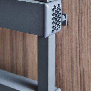 Kartell Banff Straight Vertical Designer Heated Towel Rail - Grey - Image 2