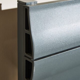 Kartell Abbotsford Vertical Designer Heated Towel Rail - Grey - Image 2