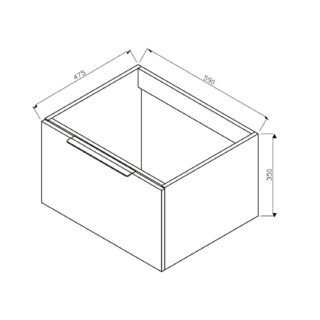 Scudo Ambience 1 Drawer LED Wall Hung Vanity Unit With Basin And Frame - 1 TH - Image 2