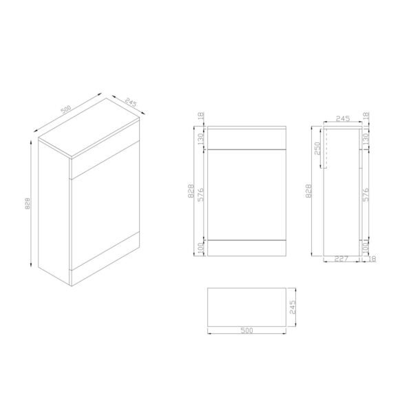 Scudo Ambience 500mm Floor Standing Wc Unit - Image 2