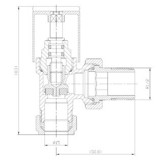 Kartell Angled Radiator Valve 15mm Pair - Image 2