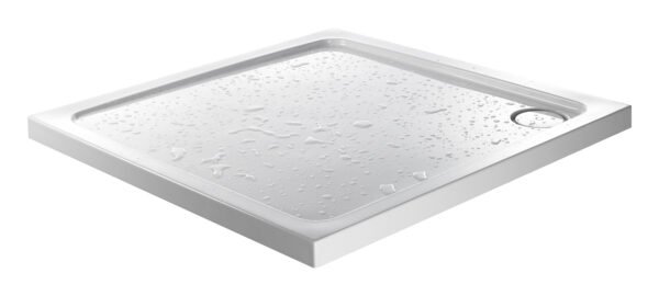 Kartell JT Fusion Just Trays Anti Slip Square Shower Tray With Waste - 760mm x 760mm - White
