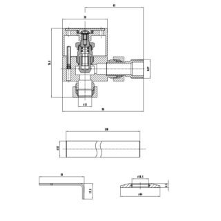 Kartell Aspen Angled Radiator Valve 15mm Pair - Chrome - Image 2