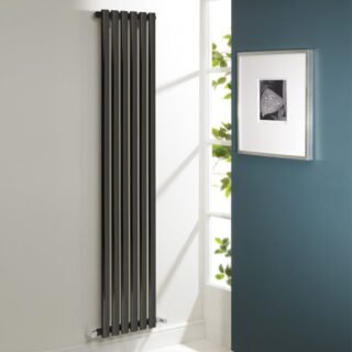 Kartell Aspen Vertical Single Panel Vertical Designer Radiator - Textured Grey - Image 4