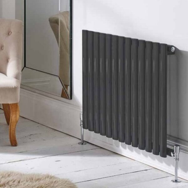 Kartell Aspen Single Panel Horizontal Designer Radiator - Textured Grey