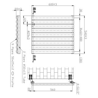 Kartell Aspen Single Panel Horizontal Designer Radiator - White - Image 2