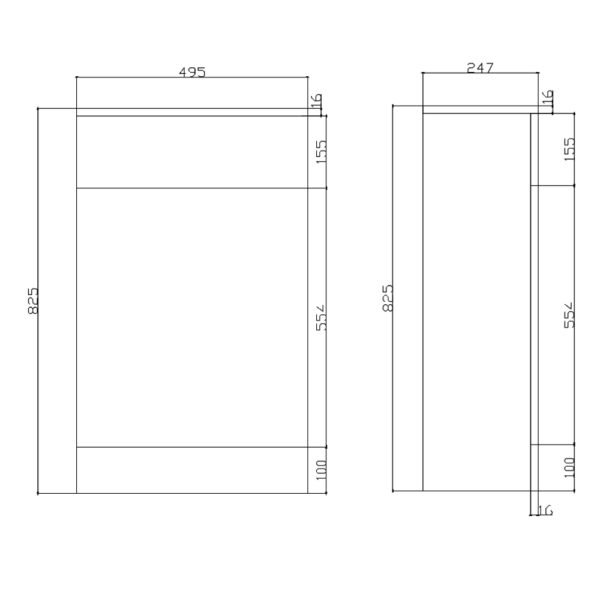 Kartell Atlantis Floor Standing WC Unit - 500mm Wide - Lacquering White - Image 3