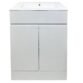 Kartell Atlantis 2 Door Floor Standing Vanity Unit With Basin - 600mm Wide - 1 TH - Lacquering White