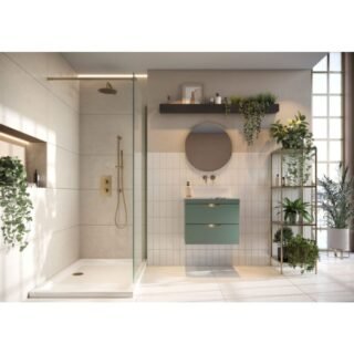 Scudo Aubrey 2 Drawer Wall Hung Vanity Unit With Basin - 1 TH - Image 7