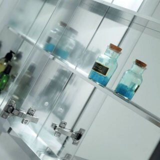 Kartell Badminton 1 Door Non Illuminated Mirror Cabinet - 700mm x 500mm - Image 2