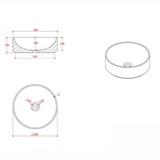Scudo Sanctuary Round Countertop Basin - 350mm? - Image 2