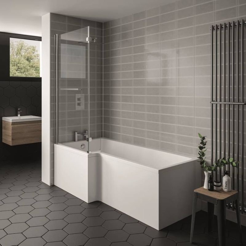 Kartell K-Vit Bath End Panel - 700mm Wide - Gloss White