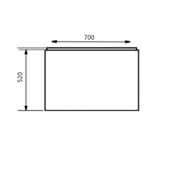 Kartell K-Vit Bath End Panel - 700mm Wide - Gloss White - Image 2