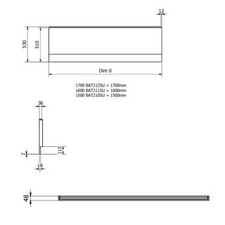 Kartell Supastyle Bath Front Panel - Gloss White - Image 3