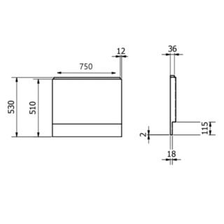 Kartell Supastyle Bath End Panel - Gloss White - Image 3
