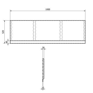 Kartell Sonic Reinforced Bath Front Panel - Gloss White - Image 4