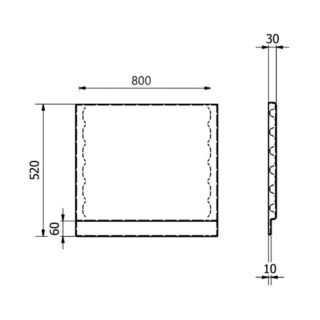 Kartell Sonic Reinforced Bath End Panel - Gloss White - Image 4