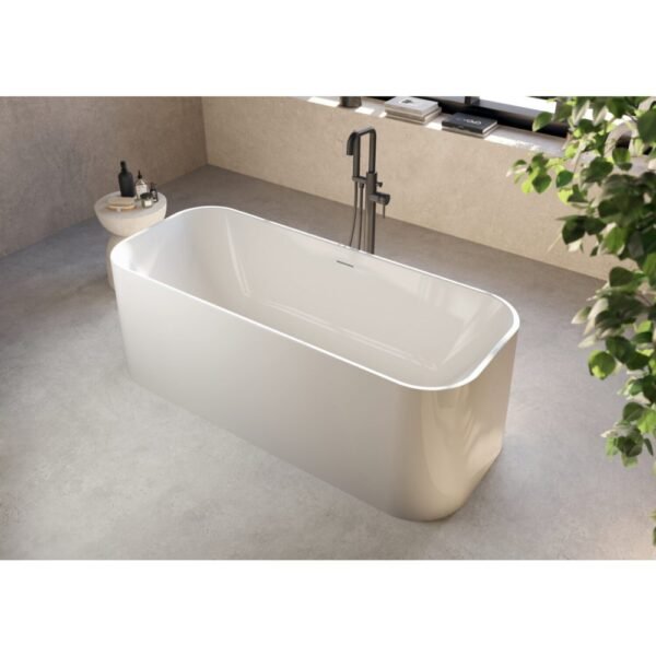 Scudo Choices Double Ended Freestanding Bath - 1700mm x 700mm - Gloss White - Image 2