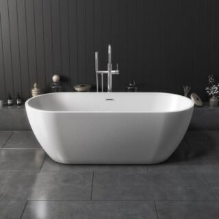 Scudo Form Double Ended Freestanding Bath - 1650mm x 750mm - White - Image 3