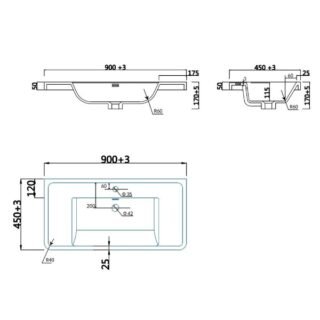Scudo Bella Vanity Basin - 1 Tap Hole - White - Image 5