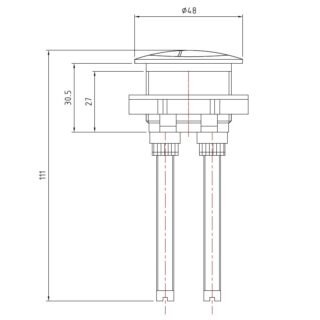 Kartell K-Vit Push Button For Series 600 Concealed Cistern - Image 2