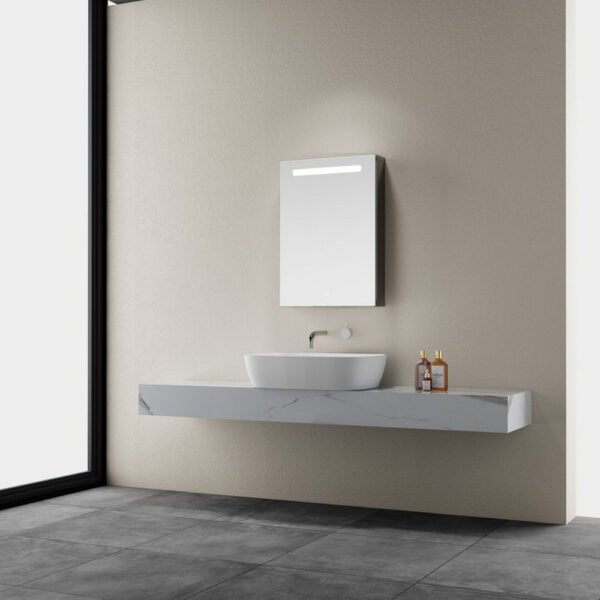 Kartell Blenheim 1 Door Illuminated Mirror Cabinet - 700mm x 500mm