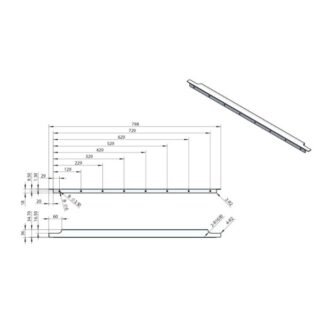 Scudo Muro 600mm Furniture Handle - Black - Image 2