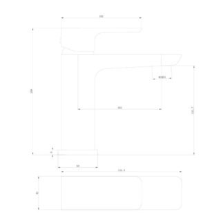 Scudo Muro Mono Basin Mixer Tap With Waste - Image 5