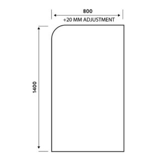 Scudo S6 Radius Hinged Bath Screen - Image 2