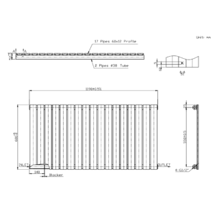 Kartell Boston Single Panel Horizontal Designer Radiator - White - Image 4