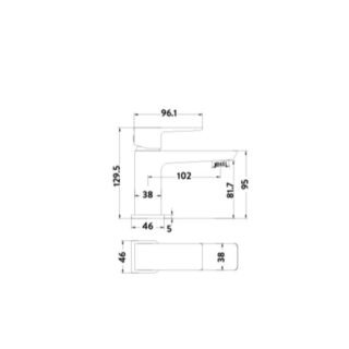 Scudo Muro Mono Basin Mixer Tap With Waste - Image 6