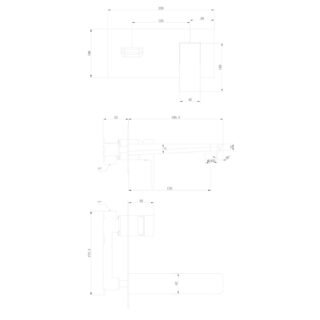 Scudo Muro Wall Mounted Bath Mixer Tap - Image 4