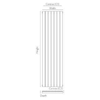 Scudo Bravo Single Panel Vertical Designer Radiator - White - Image 16