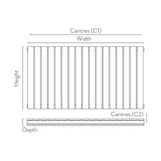 Scudo Bravo Double Panel Vertical Designer Radiator - Anthracite - Image 9