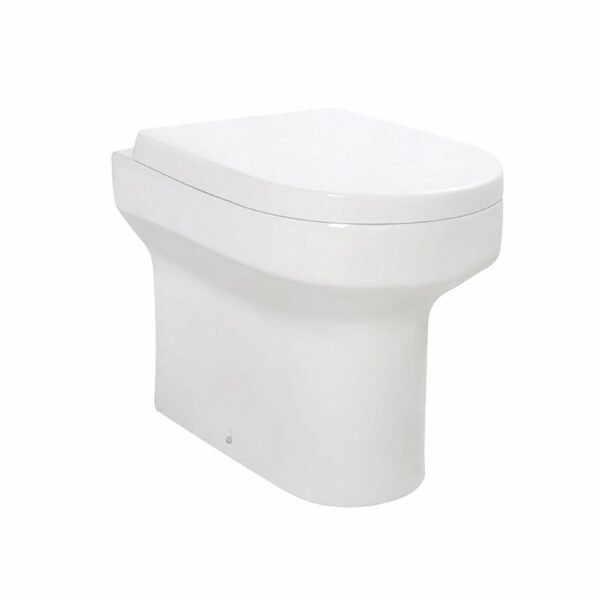 Scudo Spa Rimless Back To Wall Toilet With Wrap Over Seat - White