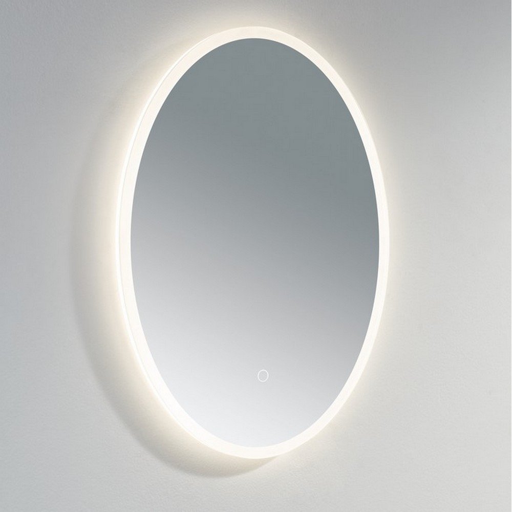Kartell Burleigh Oval Illuminated Mirror With White Acrylic Edge - 700mm x 500mm