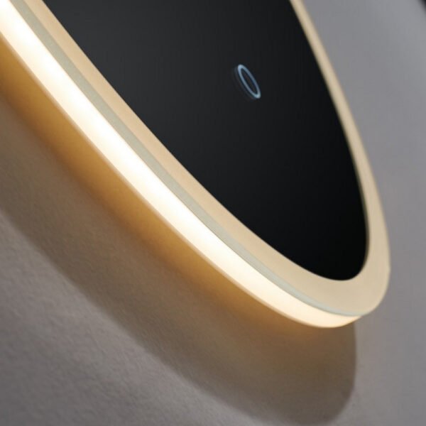 Kartell Burleigh Oval Illuminated Mirror With White Acrylic Edge - 700mm x 500mm - Image 5