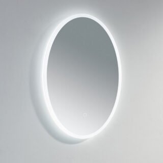 Kartell Burleigh Oval Illuminated Mirror With White Acrylic Edge - 700mm x 500mm - Image 8