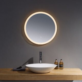 Kartell Burleigh Round Illuminated Mirror With White Acrylic Edge - Image 3
