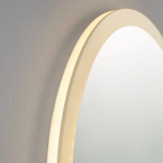 Kartell Burleigh Round Illuminated Mirror With White Acrylic Edge - Image 6