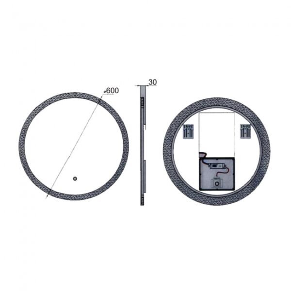 Kartell Burleigh Round Illuminated Mirror With White Acrylic Edge - Image 8
