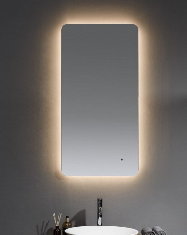 Kartell Calcot Frameless Back Lit Illuminated Mirror - 1200mm x 600mm