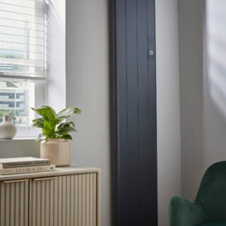 Kartell Capri Vertical Electric Designer Radiator - Anthracite - Image 2