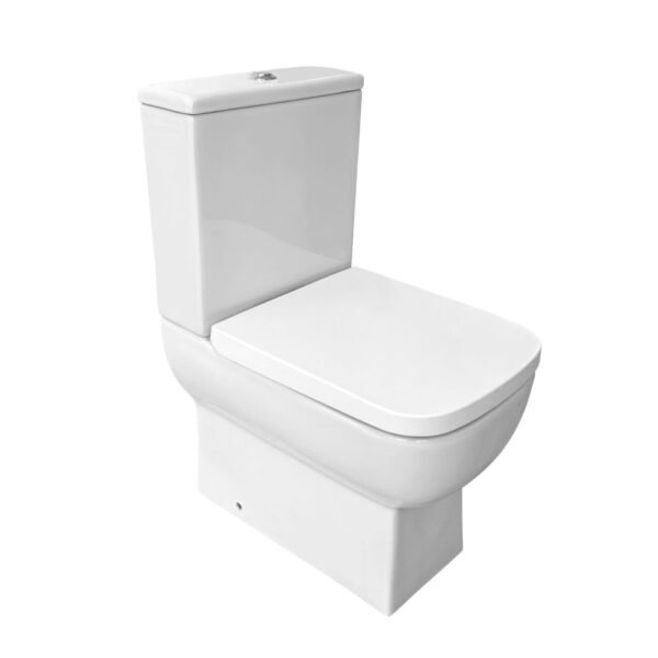 Scudo Choices Rimless Closed Back Close Coupled Toilet With Cistern And Soft Close Seat - White